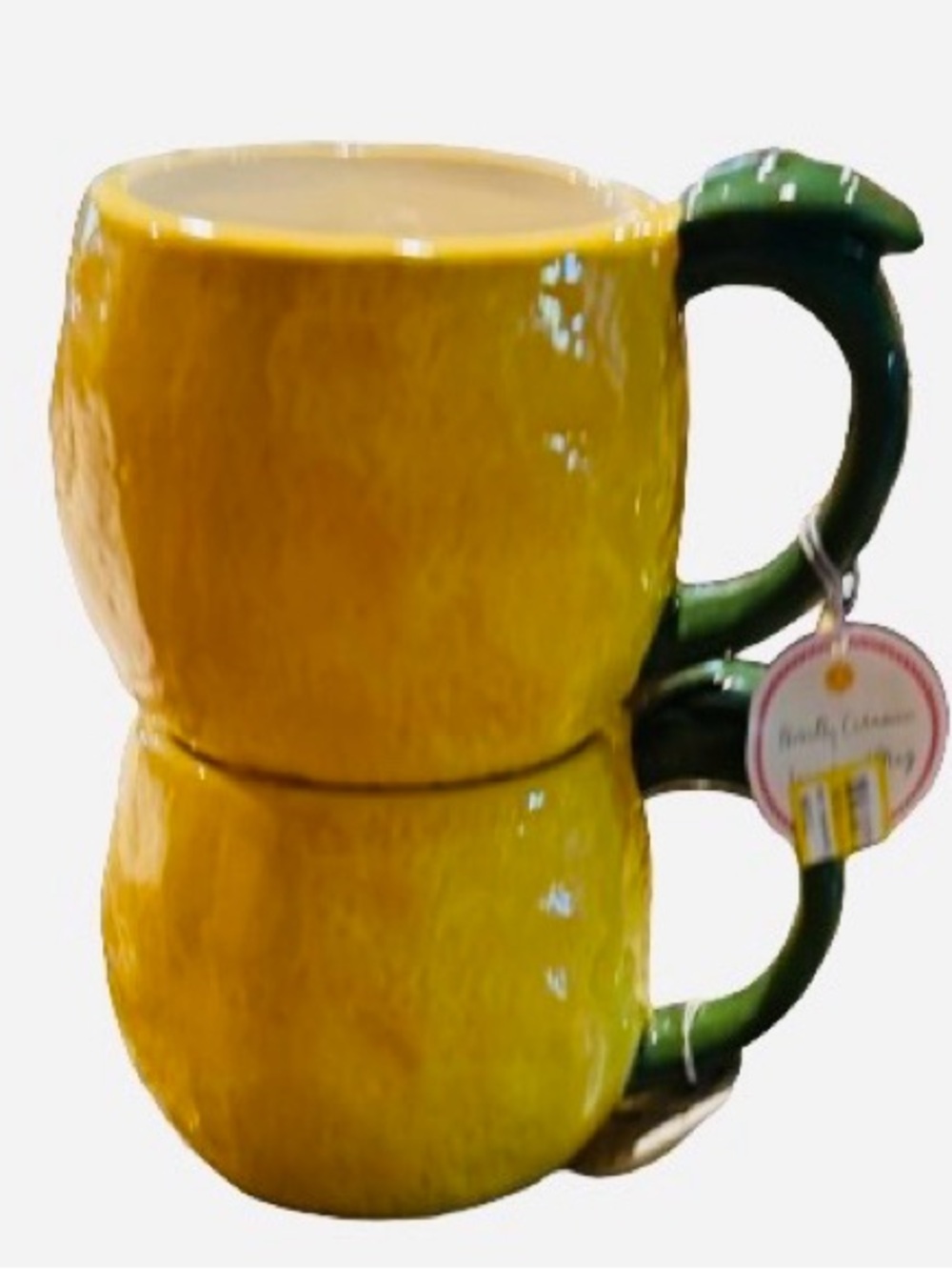 2!!!! BULLSEYE PLAYGROUND NWT ceramic figural lemon mugs 5.25x3.75